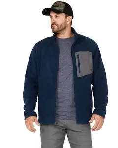 Brothers And Sons Men's Polar Fleece Zip Jacket - Basfa22o16-Blue