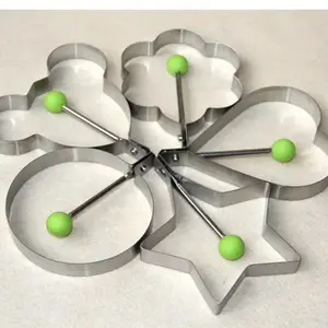 5Pcs Premium Stainless Steel Egg Frying Molds | Food Safe Breakfast Cooking Tools