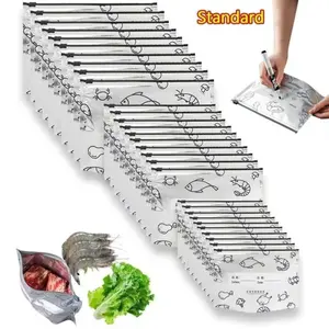 2026 Reusable Aluminum Foil Freezer Bags, Food Grade LeakproofZiplock Food Storage Bags with Label Area, BPA Free HeavyDuty Freezer Safe Bags for Meat Seafood Vegetable Meal Set