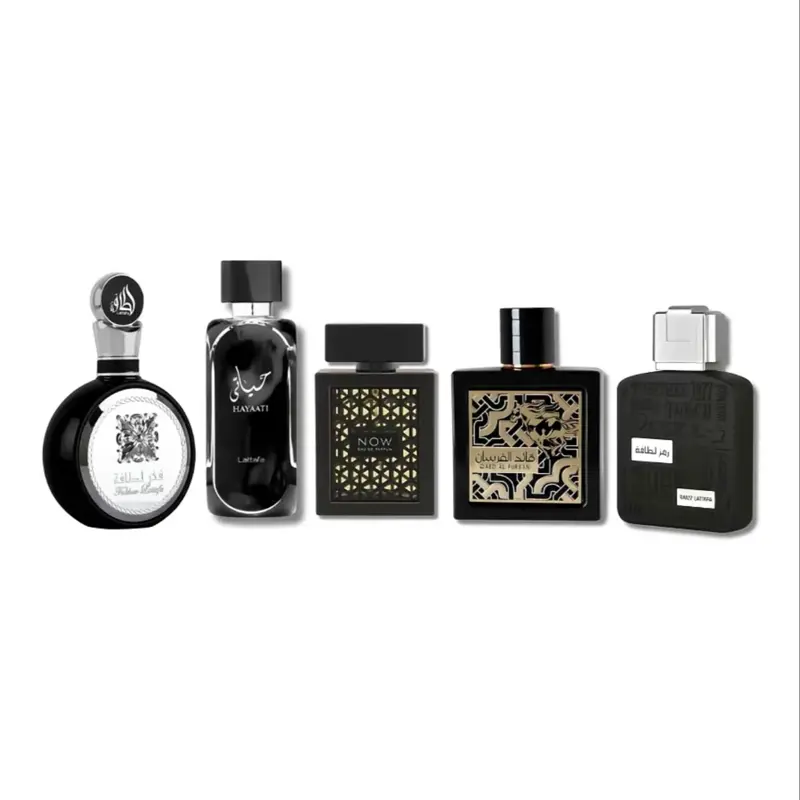 Lattafa Combo Set Fakhar, Rave Now, Ramz, Qaed Al Fursan & Hayaati EDP 3.4FL.OZ Lattafa Combo Set Fakhar, Rave Now, Ramz, Qaed Al Fursan & Hayaati EDP 3.4FL.OZ