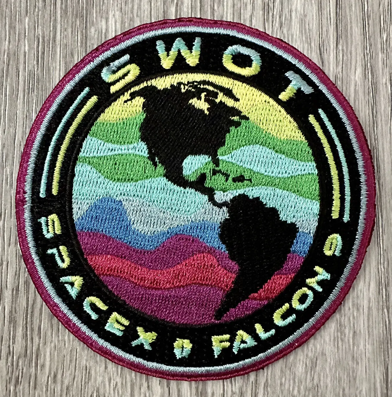 Original SpaceX SWOT Mission Patch NASA Falcon 9 3.5