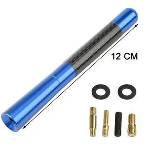 Universal Aluminum 3.5cm 8cm 12cm Car Decoration Radio Carbon Fiber Antenna Decorative Antenna Roof Signal Antenna Modified