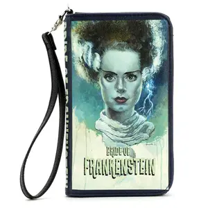 Bride of Frankenstein Wristlet Wallet with Rfid Blocking