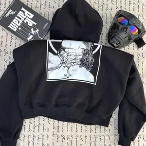 Satanic Nun Printed Men's Hoodie Elevate Your Style with Trendy Unisex T-Shirts, Cozy Sweaters, and Comfortable Hoodies Breathable Cotton