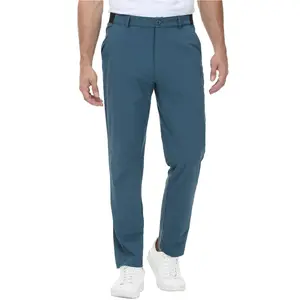 [CLEARANCE] GOPUNE Mens Fashion 4-Way Stretch Golf Pants Lightweight Quick-Dry Casual Work Pant with 3 Pockets Springtok Menswear Trouser Beige Plain Super Thinner Workwear