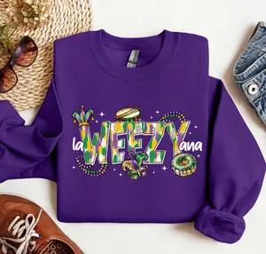 La Weezy Ana Sweatshirt, Mardi Gras Sweatshirt, Louisiana Mardi Grass, Funny Mardi Gras Shirt, Trendy Shirt, Women's Shirt