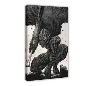 Anime Canvas Wall Art Anime Poster Berserk Anime Wall Art Berserk Guts Poster Framed Anime Decor Guts Canvas Wall Decor Room Ornaments