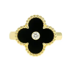 Pre-owned Van Cleef & Arpels Vintage Alhambra Ring Size 48