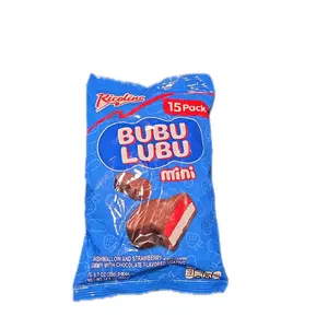 Bubu Lubu Minis - 15 In A Pack - Delicious Chocolate Marshmellow Strawberry Treats in a Convenient Pack of 15