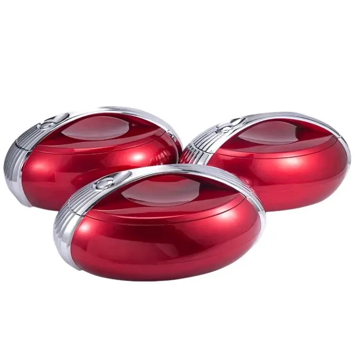 MiraRabel Luxury Orange Marble Food Warmer (Set of 3)
