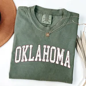 Oklahoma, Football, Sports, Game Day, Big Game, Touchdown, Tailgate Party, University, College, State Tshirt, Women's Comfort Colors Tshirt, Graphic Tee