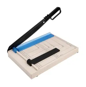 A4 Guillotine Paper Cutter with Detachable Pressure Bar & Sharp Stainless Steel Blade for Home Office Crafts 10 Sheet Capacity Easy to Use Lightweight Guillotine Style Trimmer Saw Clamp