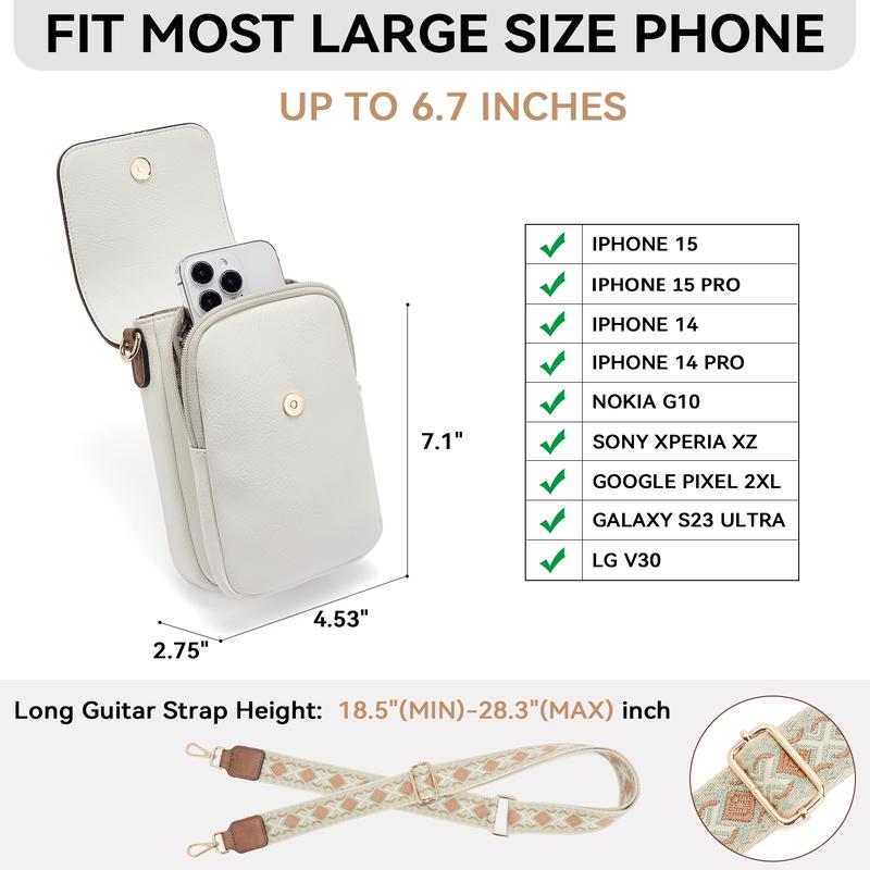 [Valentine's Day Gift] BOSTANTEN Cell Phone Purse Small Crossbody Bags for Women Leather Handbags Phone Wallet with Card Slots Adjustable Strap