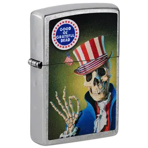 Zippo Good Ol' Grateful Dead Design Street Chrome Pocket Lighter - Made in USA