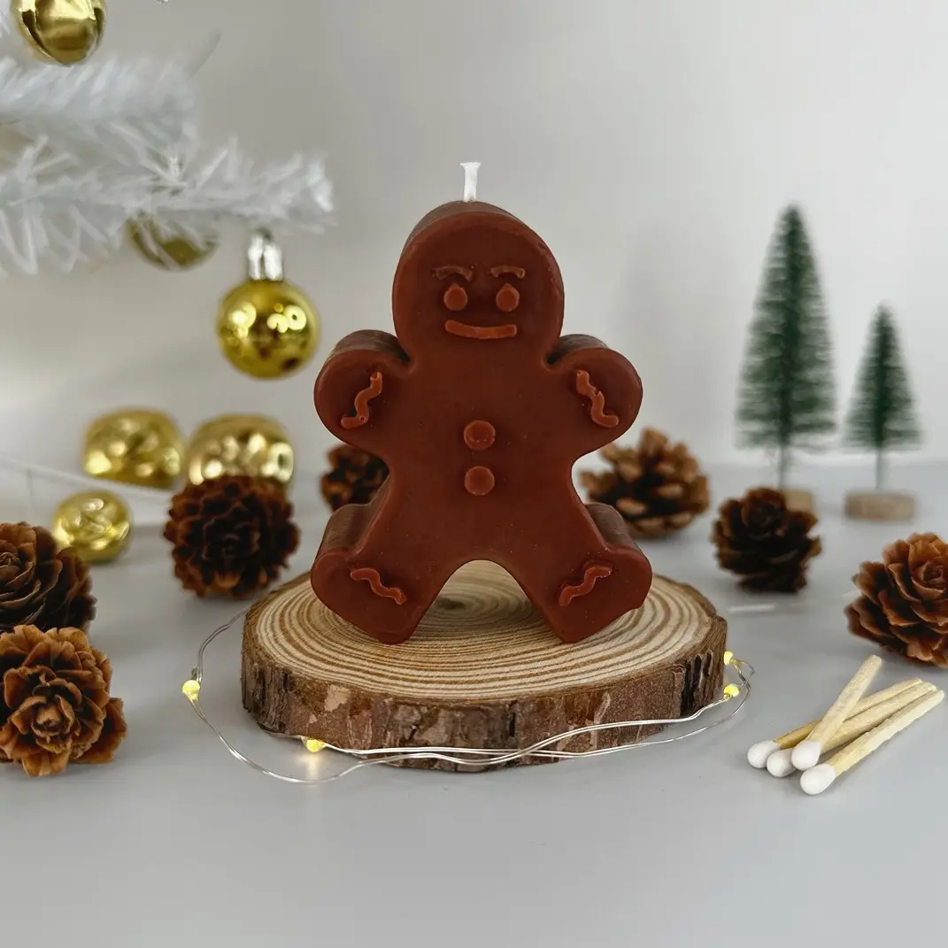 Christmas Gingerbread Man Scented Decor Candle