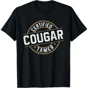 cotton Unisex Certified Cougar Tamer Design Cougar Costume T-Shirt