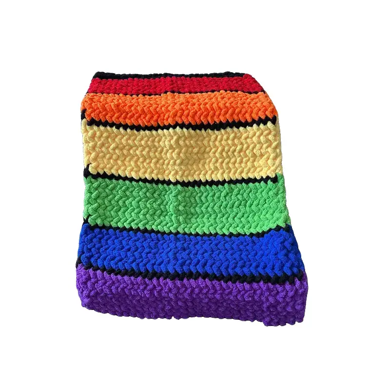 Gay Rainbow Zigzag Throw Blanket