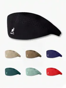 Japanese Style Small Head Circumference Winter Kangaroo Backwear Large Brim Beret Hat, Fall Winter Warm Versatile Trendy Forward Cap
