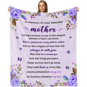 Sympathy Gift for Loss of Mother Sympathy Blanket Memorial Blanket Loss of Mom Sympathy Gift in Memory of Loved one Gift Grief Gift 50x60 inches