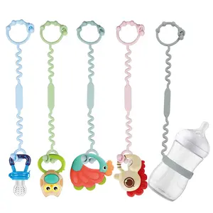 Baby Stroller Hanging Accessories Set, Macaron Light Color, Storage for Toys and Essentials, Travel Organization Kit
