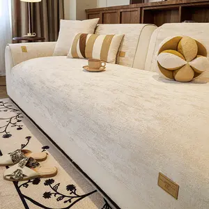 Map Pattern Faux Leather Sofa Cover, Non-Slip Single Piece, All-Season Universal, Perfect for Living Room Bedroom Office