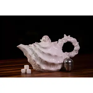 Shell Figural Teapot White