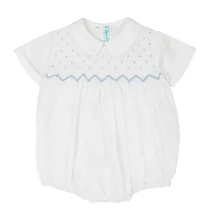 Baby Boys Diamond Smocked One-Piece Creeper
