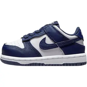 Toddler's Nike Dunk Low White/Midnight Navy-White (FB9107 116)