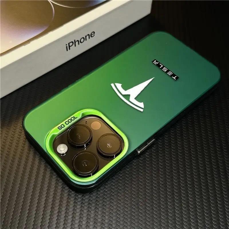 Sports Super Cool Car Tesla Logo Phone Case for iPhone 17 16 15 14 13 12 11 Air Pro Max Plus XS MAX Christmas gift
