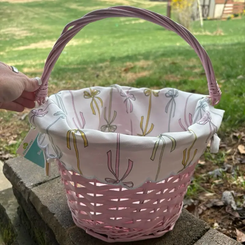 Easter basket -Pink- Bows