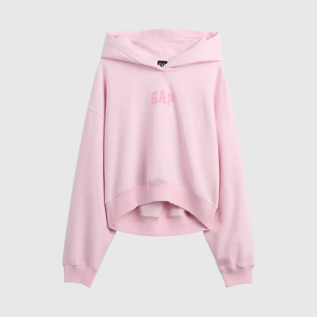 GAP VintageSoft Crop Logo Hoodie - TikTok Shop