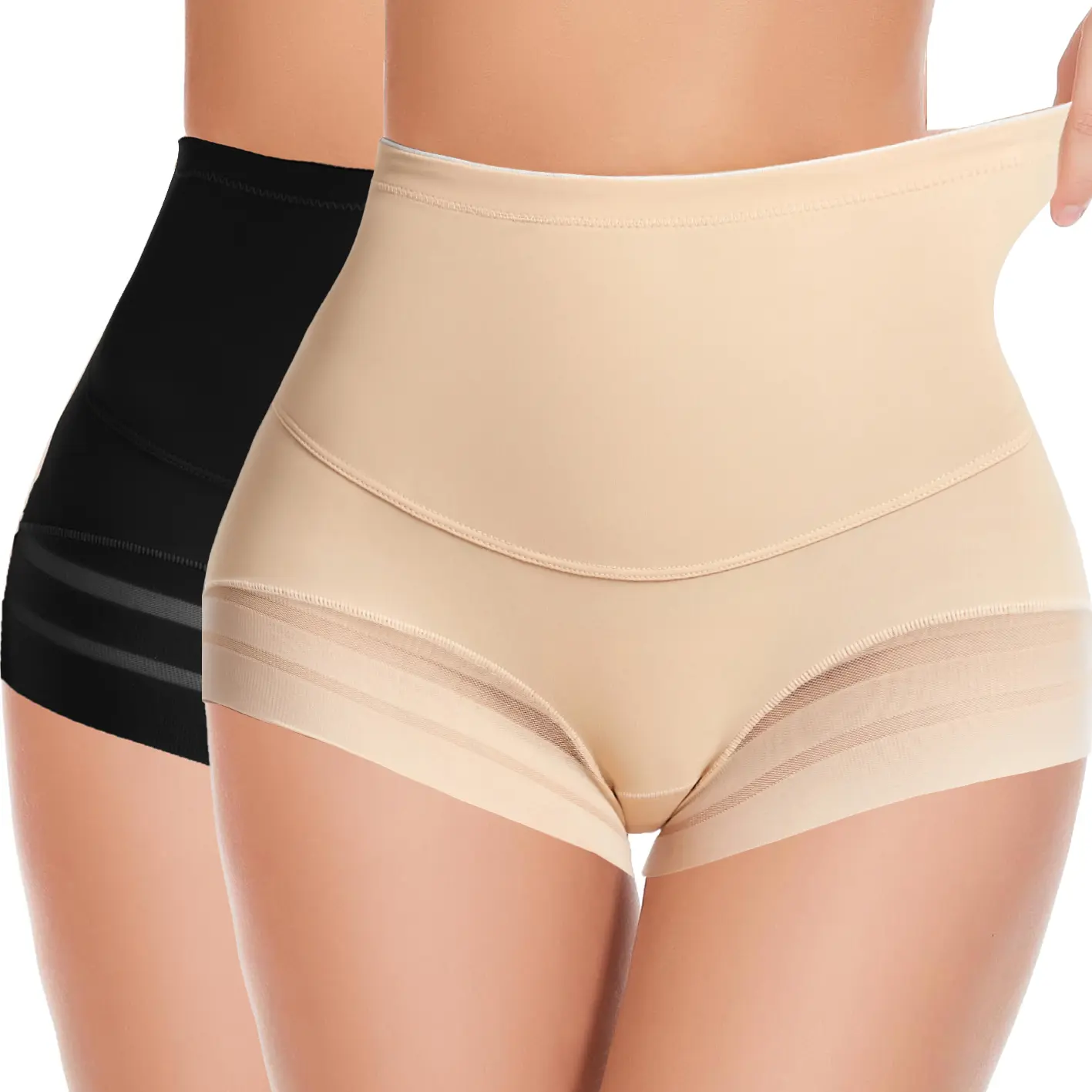 Women's High-Waist Thigh Leg Shaping Shorts, Tummy Control Shapewear Briefs - Compression Fabric Underwear Girdle for Daily Wear