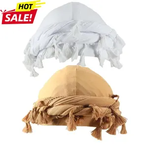 Luxurious 2-Pack Satin-Lined Halo Turbans with Twisted Tassel Design - Ultimate Comfort & Style Head Wraps for Men & Women, Ideal Sleep Caps & Beanies