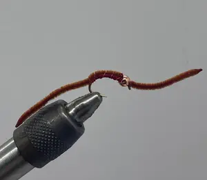 One Dozen (12) - Beadhead Fish Finder San Juan Worm Brown Nymph- Strike Fly Company