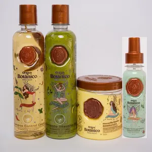 Origén Botánico Shampoo Aji & Mint + Treatment Plex Avocado + Hair Mask SOS & Heat Protector Set for Hair Care