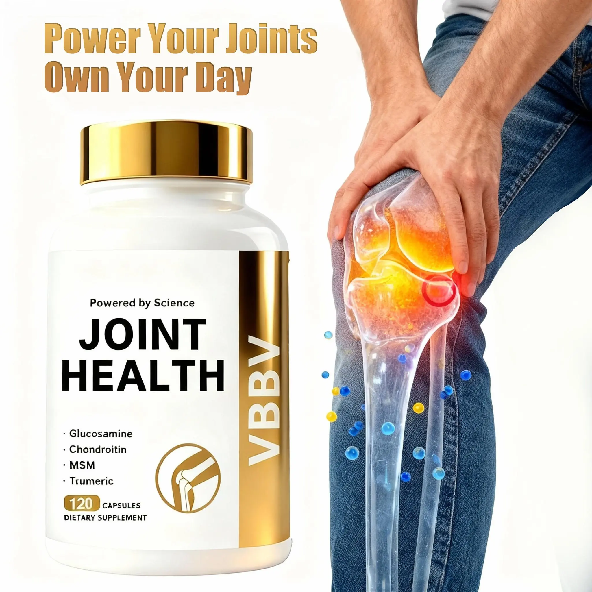 Joint Health Supplement with Glucosamine Chondroitin MSM & Turmeric 120 Capsules for Women & Men Optimum Joint Bone & Immune Health Support joint  replacement joint pain relief