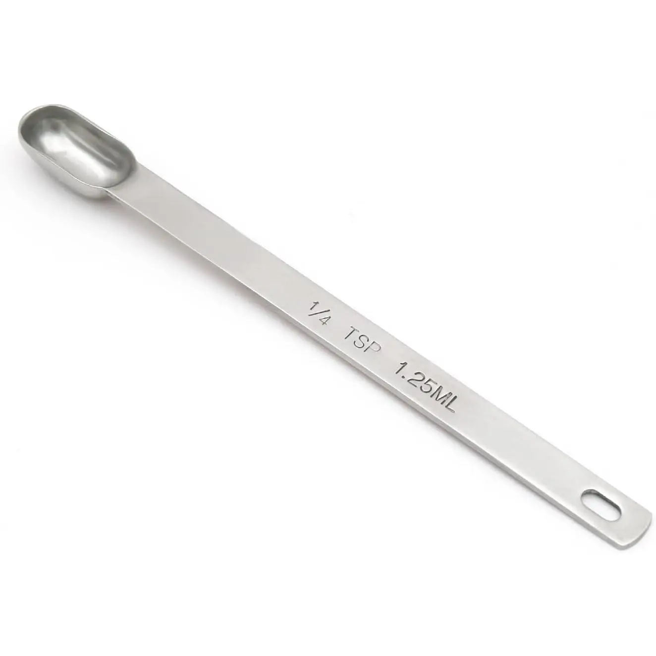 1 count 1/4tsp (1.25ml) Single Measuring Spoon, Stainless Steel Long Handle Individual Teaspoons Only