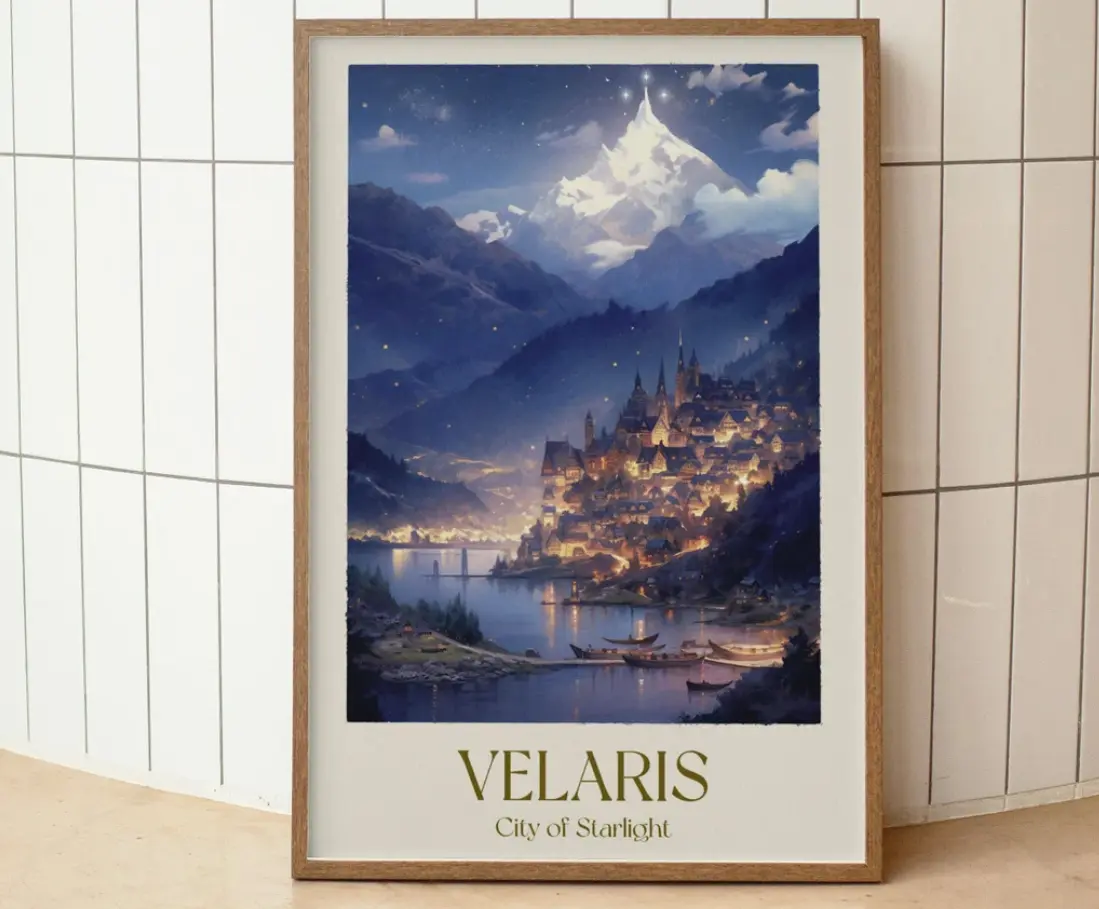 Velaris City of Starlight Print - ACOTAR Night Court Poster, BookTok Fantasy Wall Art, Reader Gift Decor, Decor Inspo