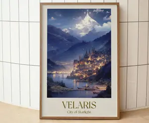 Velaris City of Starlight Print – ACOTAR Night Court Poster, BookTok Fantasy Wall Art, Reader Gift Decor