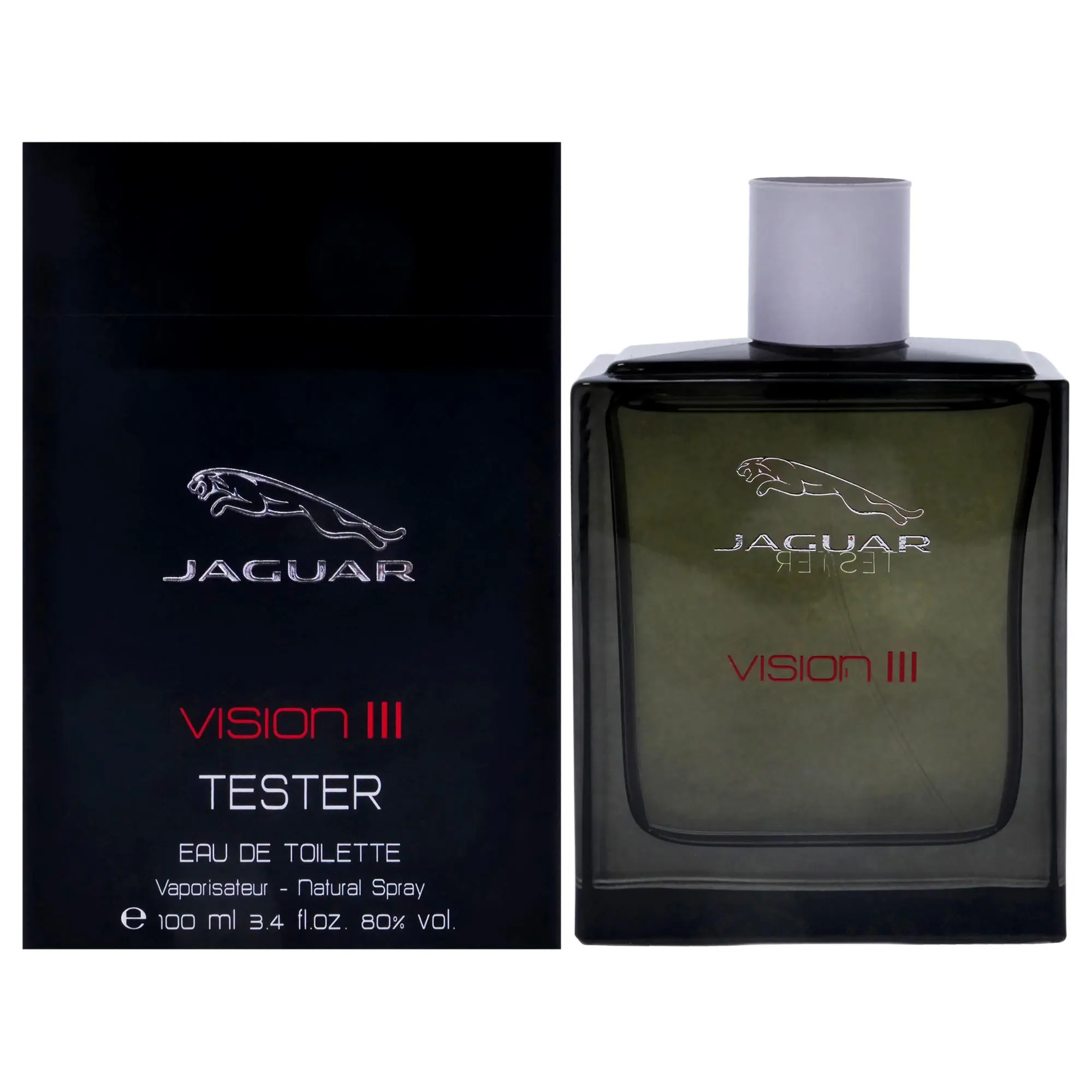 JAGUAR Vision III Eau de Toilette, Modern Men's Fragrance, 100ml Natural Spray, 3.4 oz Single Tester