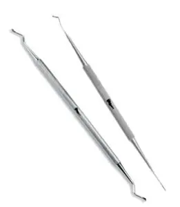 2 pc Set - Ingrown Toenail Lifter and File 21, Curette Nail Cleaner 23