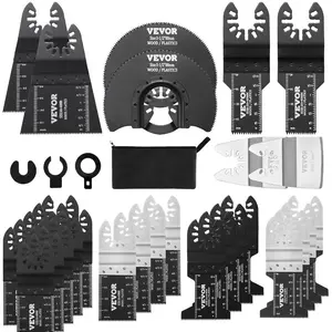 VEVOR 50 PCS Oscillating Saw Blades, Universal Quick Release Oscillating Saw Blades, Multitool Tool Blades for Wood Plastic Metal Nails, Compatible with Milwaukee Dewalt Dremel Fein Worx Bosch MakitaVEVOR Super Brand Day