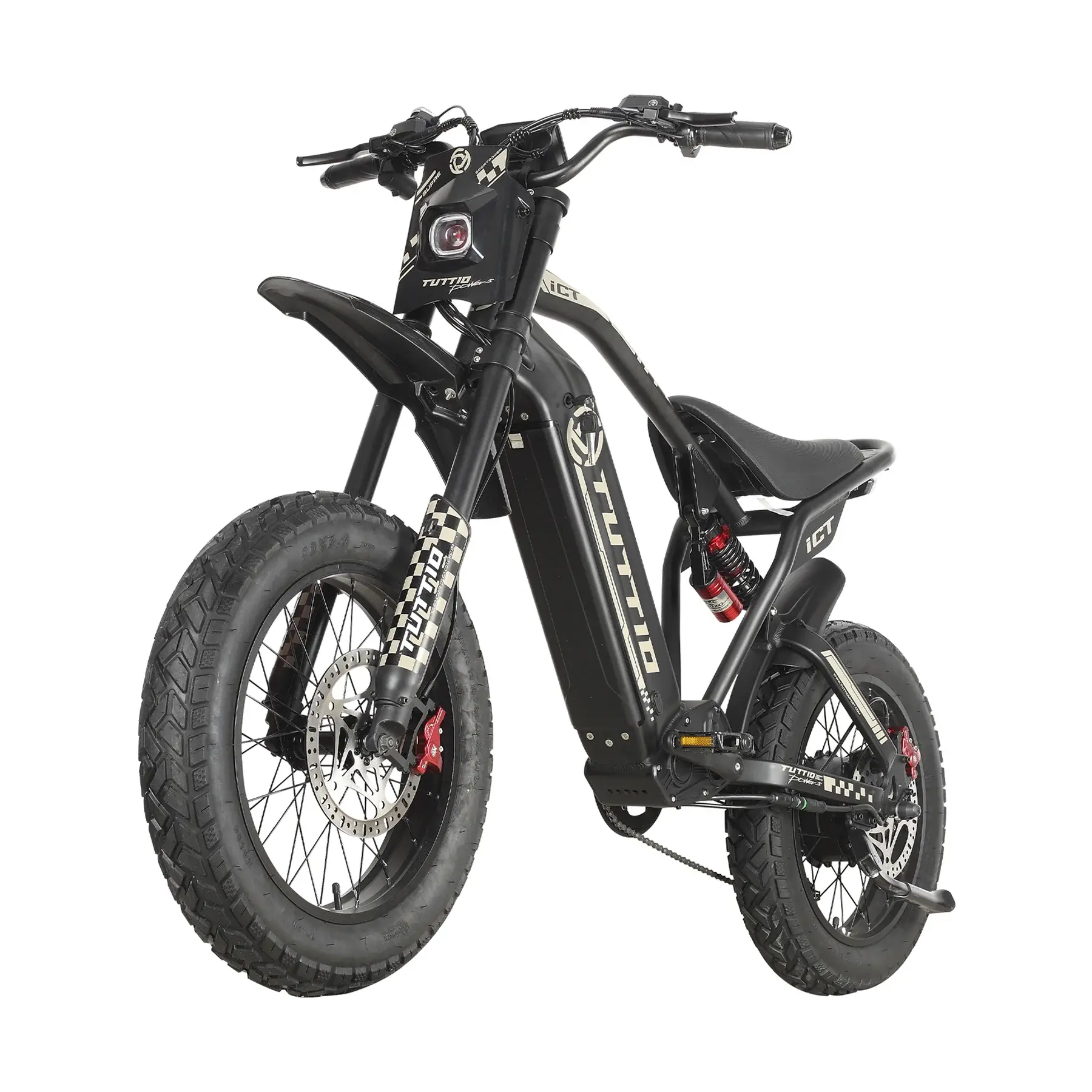 Tuttio All-Terrain Electric Mountain Bike for Adults, Full Suspension Fat Tire Ebike with 6061 Aluminum Frame, 7-Speed Shimano, 49 MPH, 330 lbs Capacity, Mountain Ebike