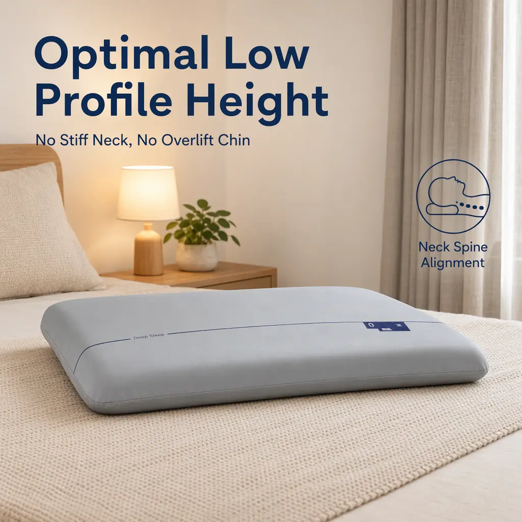 Comfort Memory Foam Sleep Pillow with Detachable Cooling Pillowcase, Soft Support Bed Pillow for Home Bedroom Daily Use