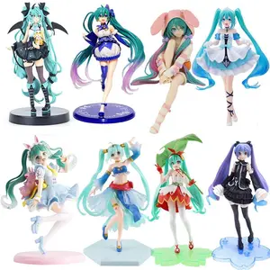 15 Styles Hatsune Miku Anime Figure Toys MIKU Kawaii Cartoon PVC Action Figurine Model Dolls Birthdays Gifts