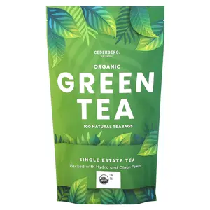 Cederberg Tea Co Single Estate Tea, Organic Green Tea, 100 Natural Tea Bags, 7.76 oz (220 g)