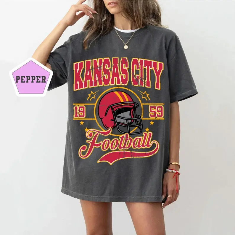 Comfort Colors Kansas City Football Shirt Heart of America Football Club Tee Vintage Game Day Fan Gift Classic Sports Apparel