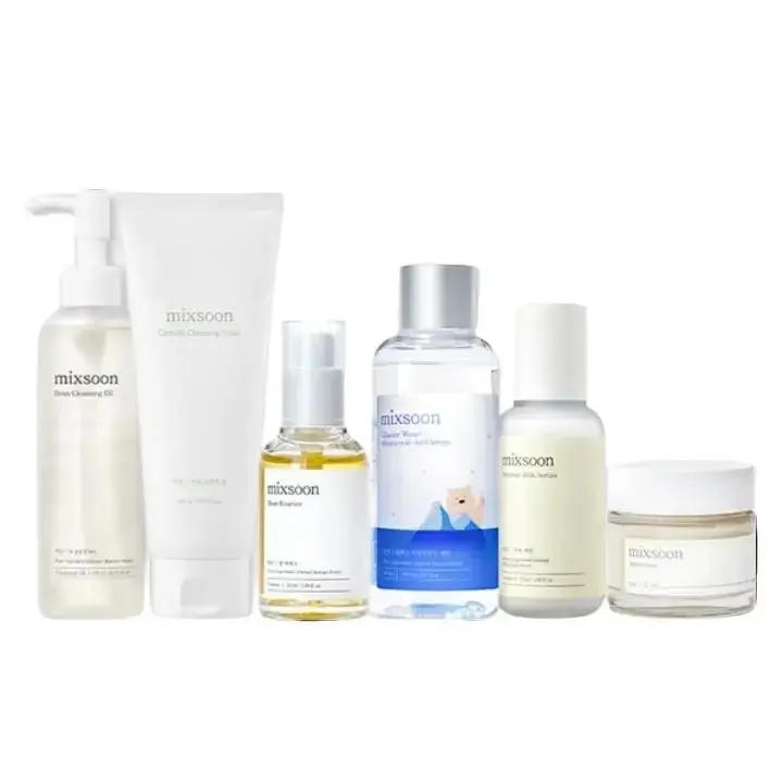 [mixsoon] Full Care Set ㅣBean Cleansing Oil + Centella Cleansing Foam + Bean Essence + Glacier Water Hyaluronic Acid Serum 100ml + Soybean Milk Serum + Bean Cream