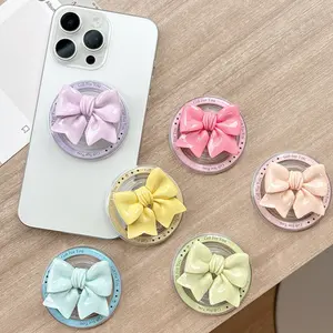 Cute Colorful Bow Phone Holder, Griptok Finger Ring Stand for Smartphone Daily Use