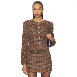 ASTR the Label Kyleigh Jacket in Rust Brown